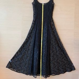 VINTAGE 1990s Betsey Johnson Black Lace Dress